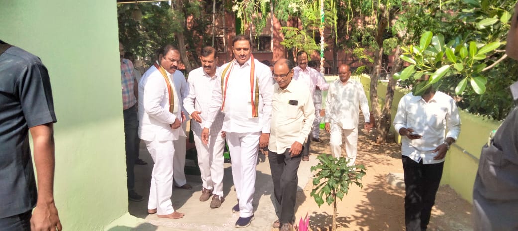 2.1 MLA Gandhi Garu and Corporator Garu Visiting Surroundings of Senior Citizen Bhavan
  